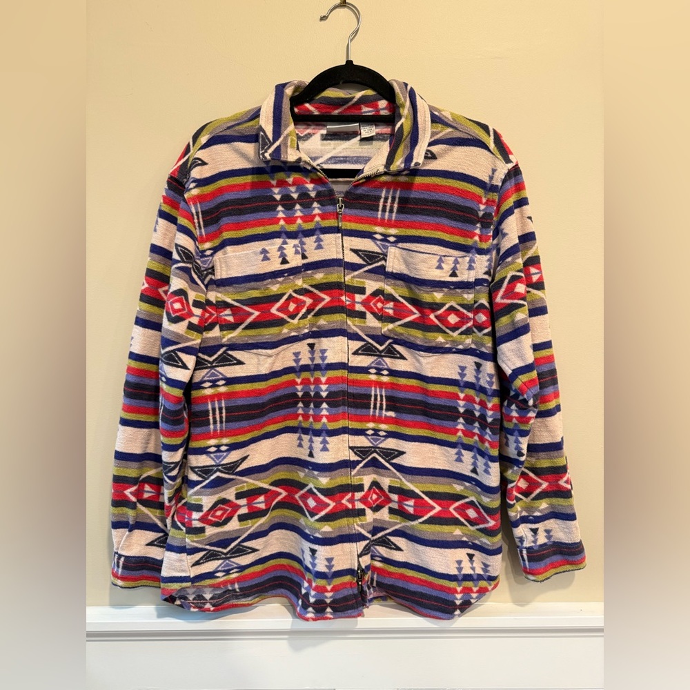 100% cotton Chico's Multicolor Geometric Jacket
